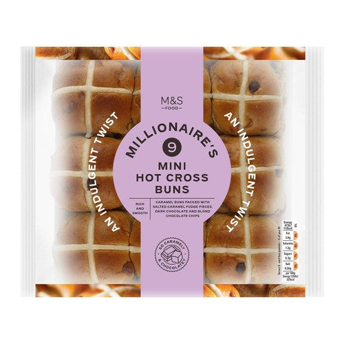 M&S 9 Mini Millionaires Hot Cross Buns