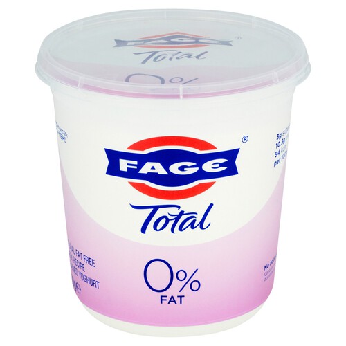 Fage Total 0% Fat Natural Fat Free Greek Recipe Strained Yoghurt