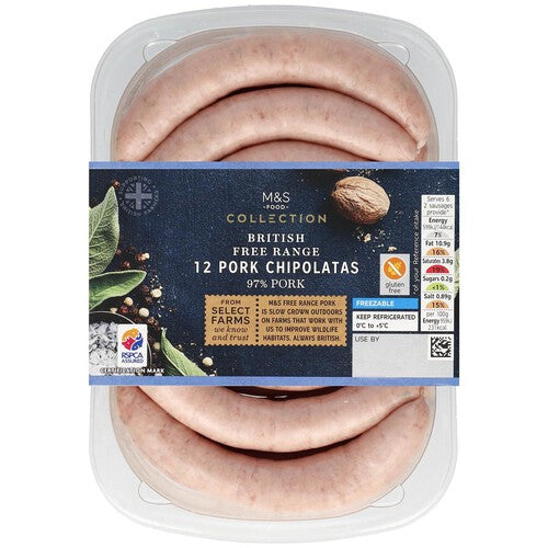 M&S Collection British Free Range Pork Chipolatas