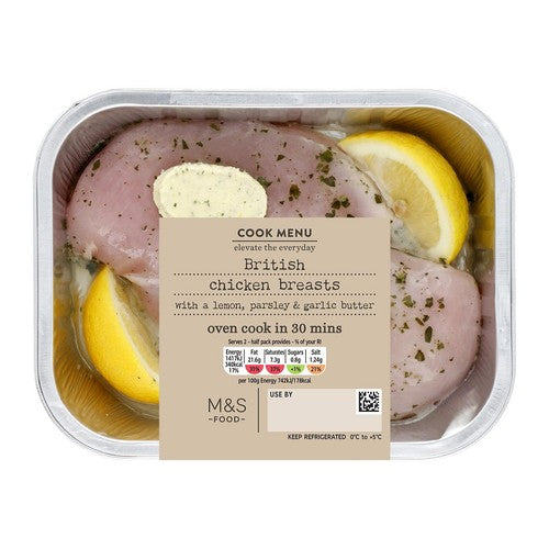 M&S Cook Menu 2 Lemon & Garlic Chicken Breasts