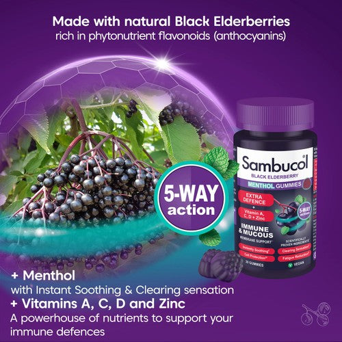Sambucol Extra Defence Menthol 30 Gummies