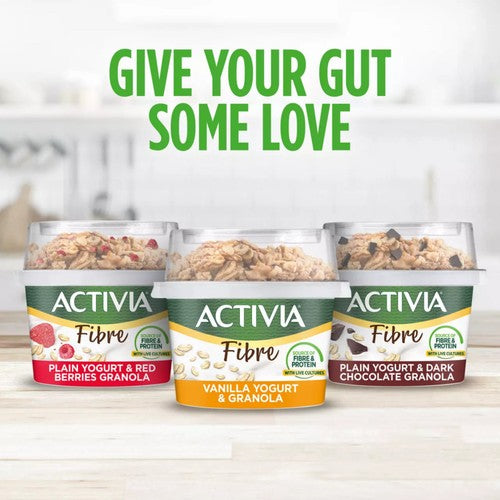 Activia Raspberry Chia Muesli Low Fat Gut Health Yoghurt Breakfast Pot
