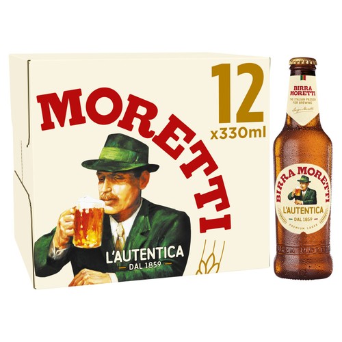 Birra Moretti Lager Beer Bottles