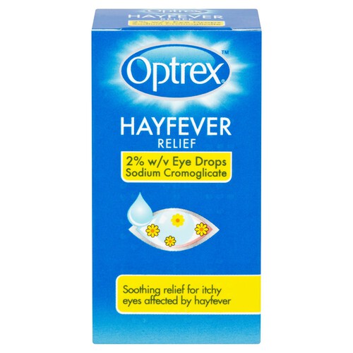 Optrex Hayfever Relief Eye Drops Itchy Eyes 2% w/v