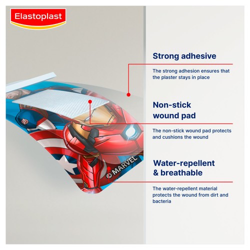 Elastoplast Avengers Marvel Kids Assorted Plasters