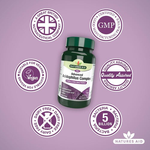 Natures Aid Advanced Acidophilus Complex Supplement Capsules