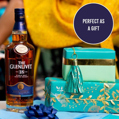 The Glenlivet 18 Year Old Single Malt Scotch Whisky With Giftbox