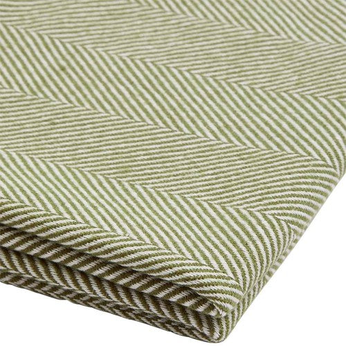 M&S Herringbone Throw, Olive
