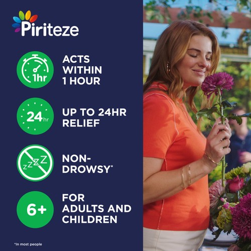 Piriteze Hayfever & Allergy Antihistamine Tablets