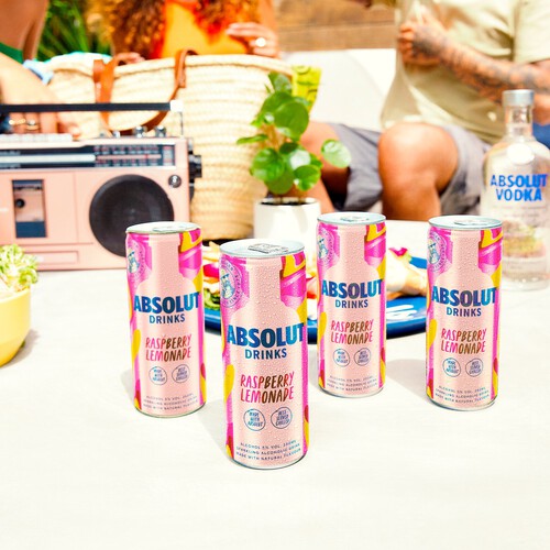 Absolut Raspberry Lemonade Sparkling Cocktail Pre-Mixed Can
