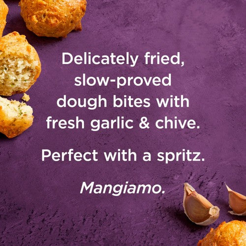 Crosta Mollica Garlic & Chive Pizzelle Dough Bites
