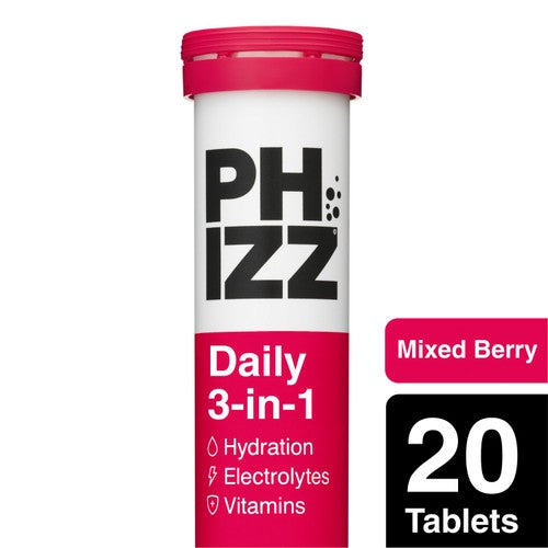 Phizz Mixed Berry 3-in-1 Hydration, Electrolytes and Vitamins Effervescent
