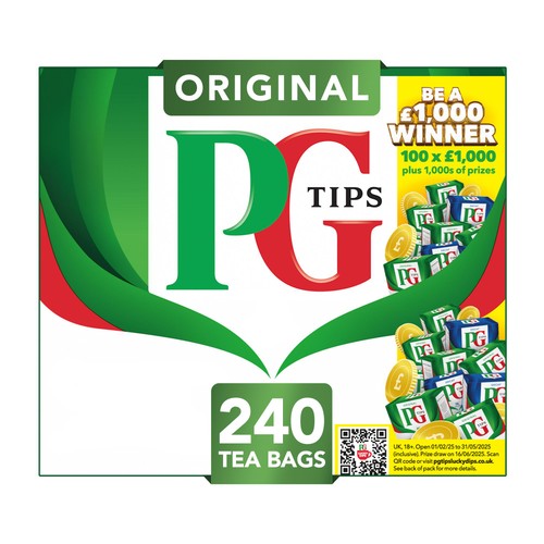 PG Tips 240 Black Tea Plant based biodegradable tea bags