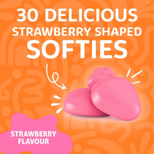 Haliborange Kid's Softies Calcium & Vitamin D Strawberry Gummies 3-12yrs