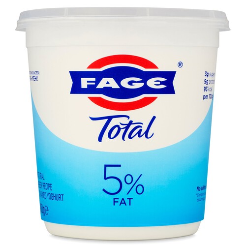 Fage Total 5% Fat Natural Greek Recipe Strained Yoghurt