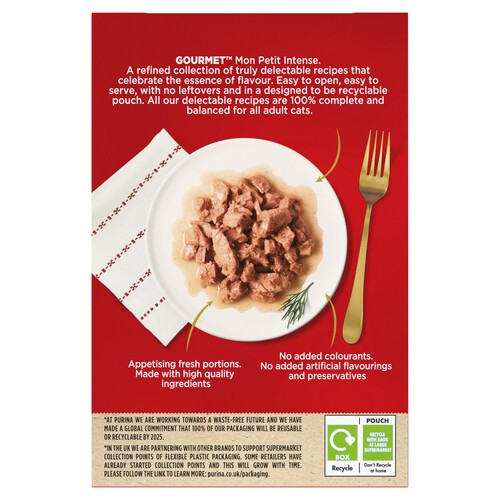 Gourmet Mon Petit Poultry Variety Turkey Chicken Duck Wet Cat Food