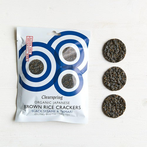 Clearspring Organic Black Sesame Brown Rice Crackers