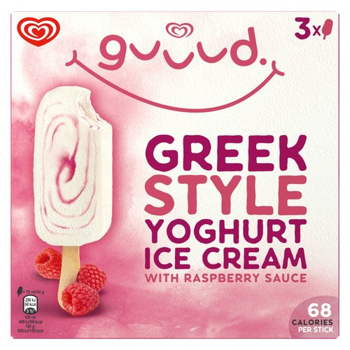 Guuud Raspberry Greek Style Yoghurt Ice Cream Sticks