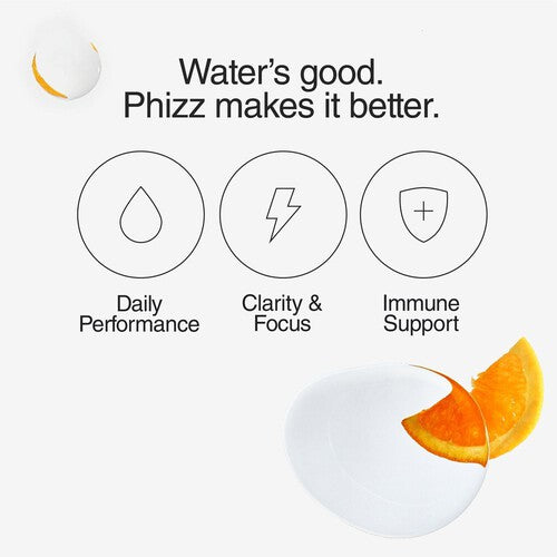 Phizz Orange Multivitamin, Hydration & Electrolyte Effervescent Tablets
