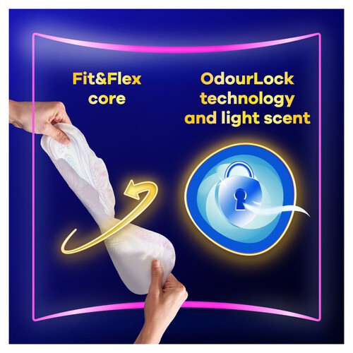 Always Platinum Secure Night Sanitary Towels Wings Size 4