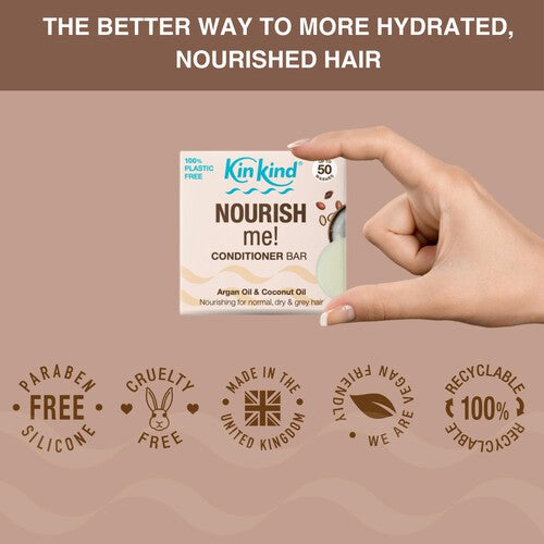 KinKind NOURISH me! Conditioner Bar With Argan Oil and Coconut Oil