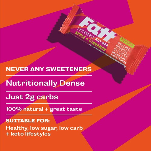 Fatt Apple & Cinnamon Ketogenic Nut Bar