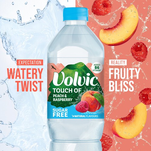 Volvic Touch of Fruit Peach & Raspberry Sugar Free Still Flavoured Water