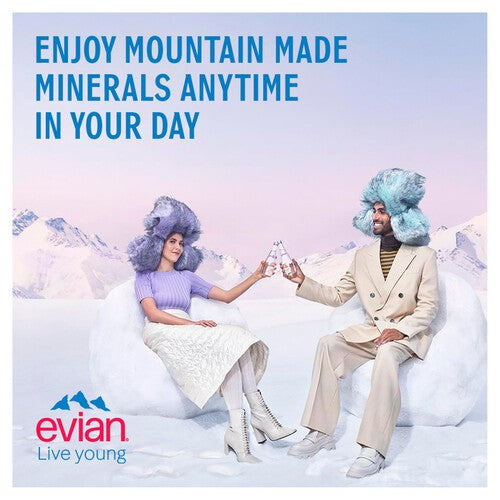 Evian Still Mineral Water Glass Bottle