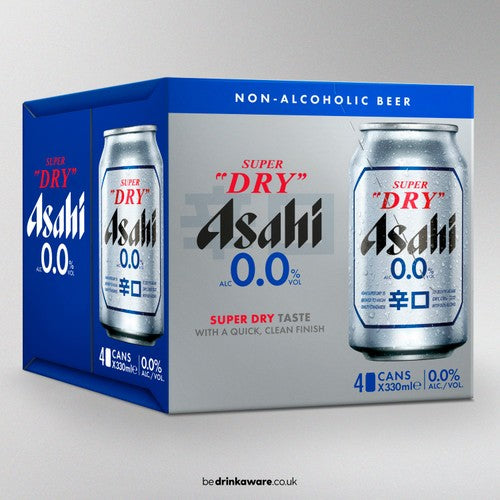 Asahi Super Dry 0% Alcohol-Free Beer Lager Cans