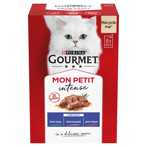 Gourmet Mon Petit Fish Variety Tuna Salmon Trout Wet Cat Food