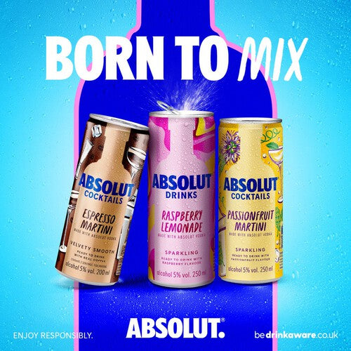 Absolut Raspberry Lemonade Sparkling Cocktail Pre-Mixed Can