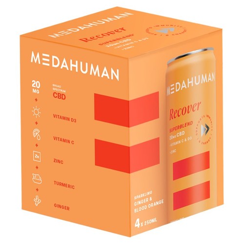 Medahuman Recover CBD Drink Ginger & Blood Orange
