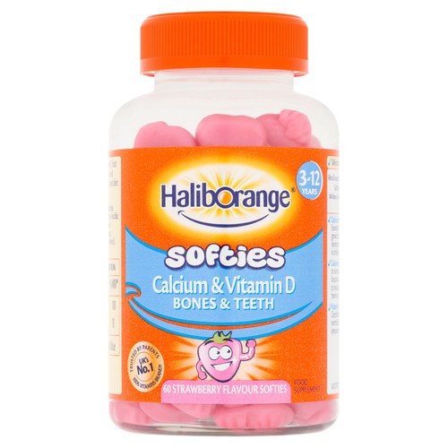 Haliborange Kid's Softies Calcium & Vitamin D Strawberry Gummies 3-12yrs