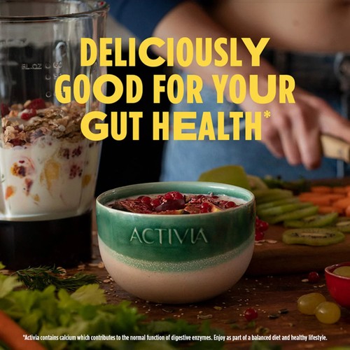 Activia Strawberry Fat Free No Added Sugar Gut Health Yoghurt Multipack