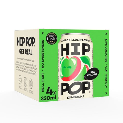 Hip Pop Apple & Elderflower Kombucha