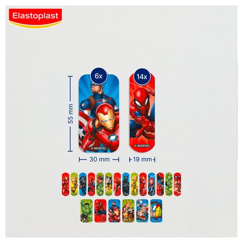 Elastoplast Avengers Marvel Kids Assorted Plasters