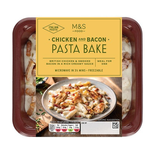 M&S Chicken & Bacon Pasta Bake Serves 1
