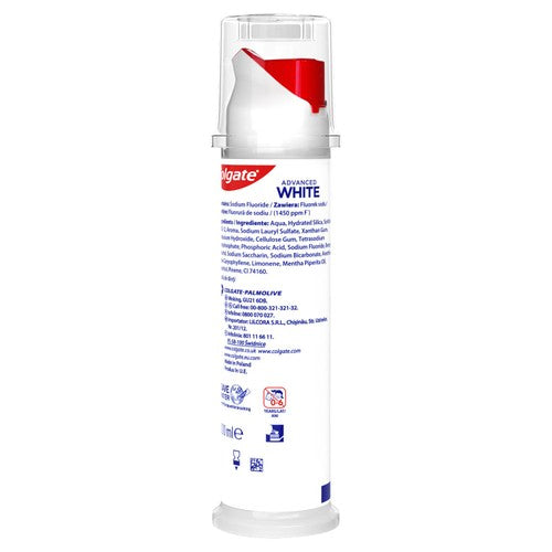Colgate Advance White Teeth Whitening Toothpaste Pump