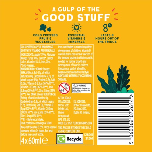 Plenish Kids Mango Shot Multipack