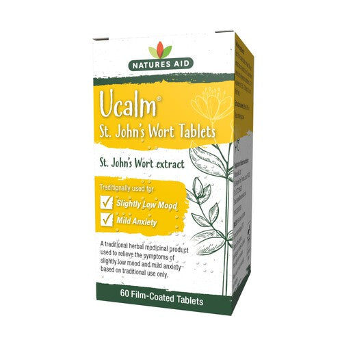Natures Aid Ucalm 300mg T St John's Wort Extract Tablets