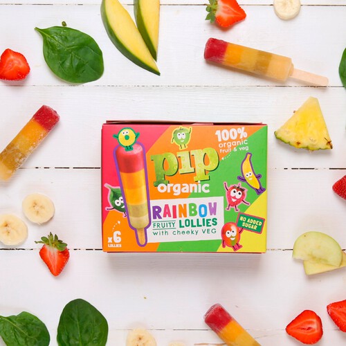 Pip Organic Rainbow Fruity Lollies with Cheeky Veg