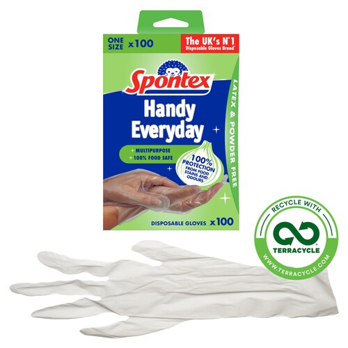 Spontex Handy Multi-Purpose Disposable Gloves Latex Free & Powder Free