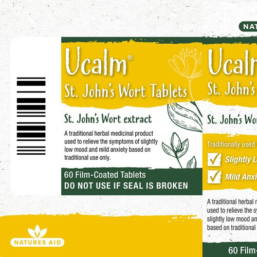 Natures Aid Ucalm 300mg T St John's Wort Extract Tablets