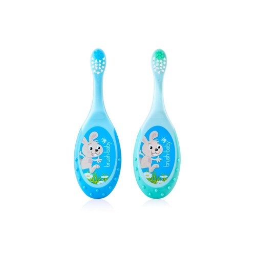 Brush-Baby Flossbrush 0-3 Years Double Pack