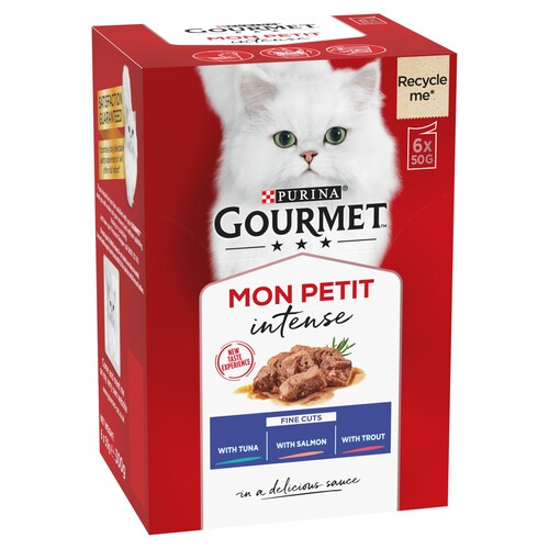 Gourmet Mon Petit Fish Variety Tuna Salmon Trout Wet Cat Food