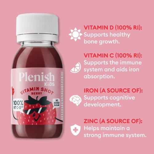 Plenish Kids Strawberry Shot Multipack