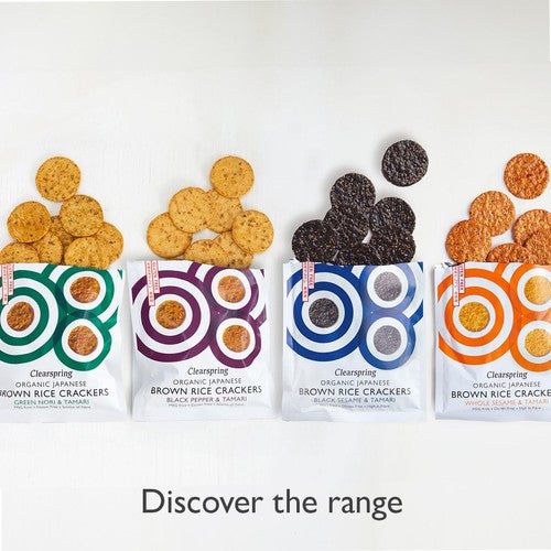 Clearspring Organic Black Sesame Brown Rice Crackers