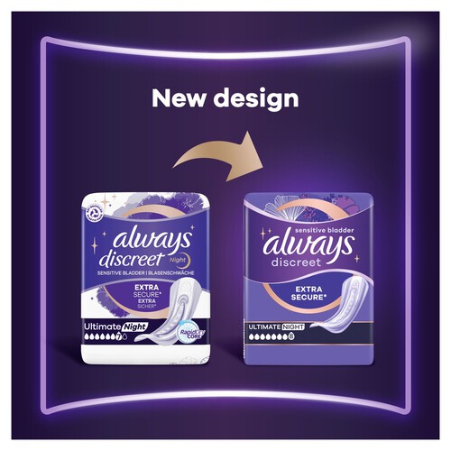 Always Discreet Incontinence Pads Ultimate Night