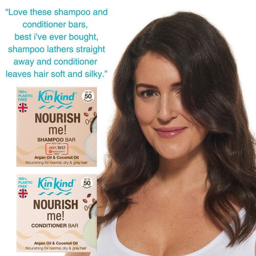 KinKind NOURISH me! Shampoo Bar With Argan Oil and Coconut Oil