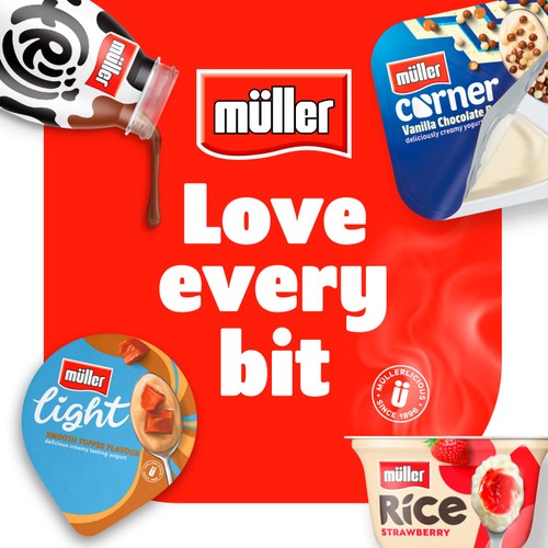 Muller Light Desserts Milk Chocolate & Orange Flavour 4 x 90g (360g)